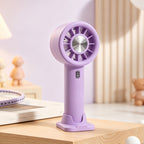 Women Portable Hand Fan with Variable Speed Control USB Rechargeable Lightweight Compact