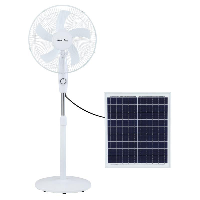 Harrow Solar-Powered Floor Fan Unisex Adjustable Height Quiet Operation Eco-Friendly