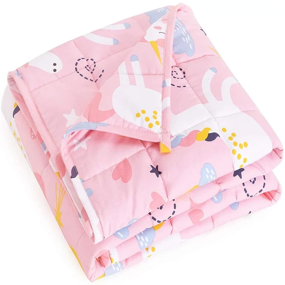Children's Blanket Cotton Dinosaur Design Blue Cozy Bed Throw
