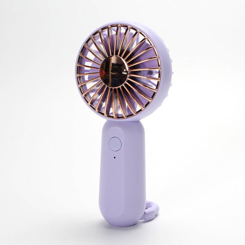 Portable Mini Hand Fan USB Rechargeable With Carrying Strap Unisex