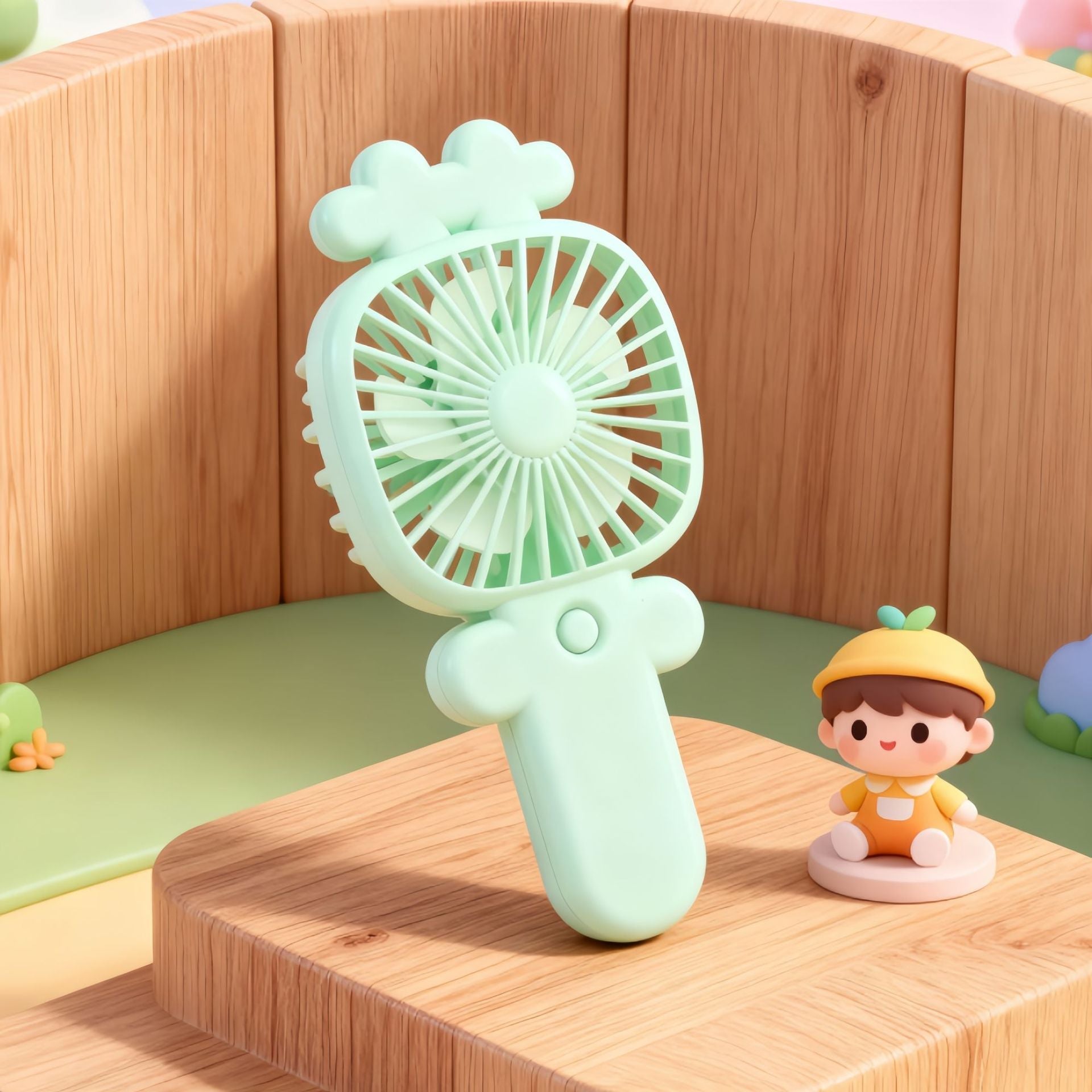 Portable Mini Hand Fan USB Rechargeable Quiet Operation Ergonomic Handle Compact Lightweight Design