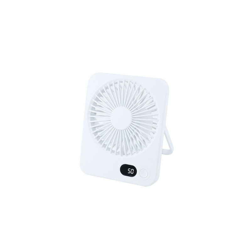 Portable USB Rechargeable Personal Fan Lightweight Foldable with LCD Display and Adjustable Speeds