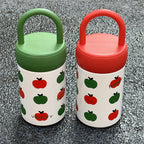 Insulated Ladies Drink Container With Leak-Proof Lid And Apple Design