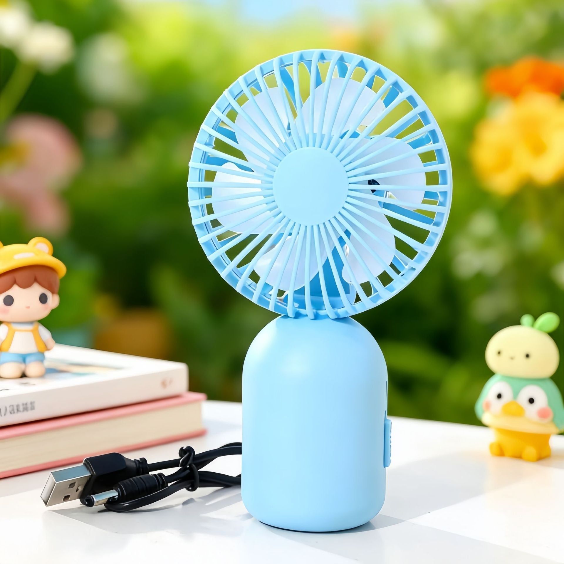 Portable USB Handheld Fan Flexible Adjustable Design Lightweight Quiet Personal Cooling