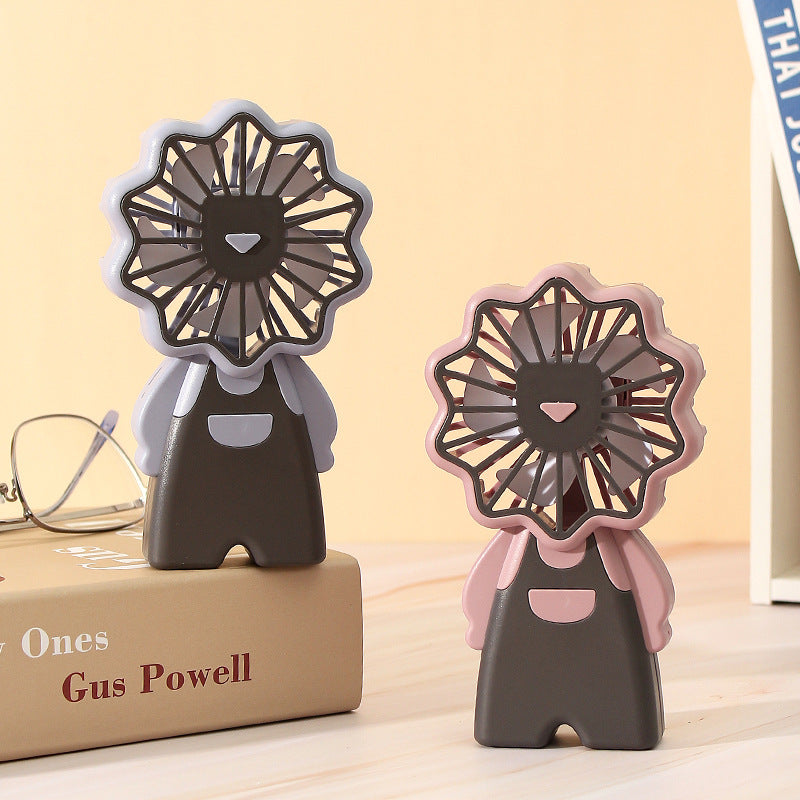 Portable Mini Fan Creative Figure Design Lightweight Handheld Personal Fan