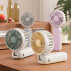 Portable Multi-Angle Handheld Fan Rechargeable Lightweight Quiet Harrow