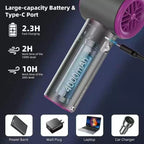 Portable Handheld Fan High Speed 9m/s Adjustable 100 Levels LED Display Compact