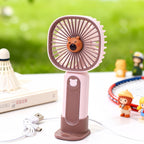 Portable USB Hand Fan with Cute Bear Design Compact Quiet Swivel Head for Women
