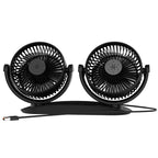 Dual-Head Rechargeable Desk Fan Portable Wireless Adjustable Speed Quiet Operation