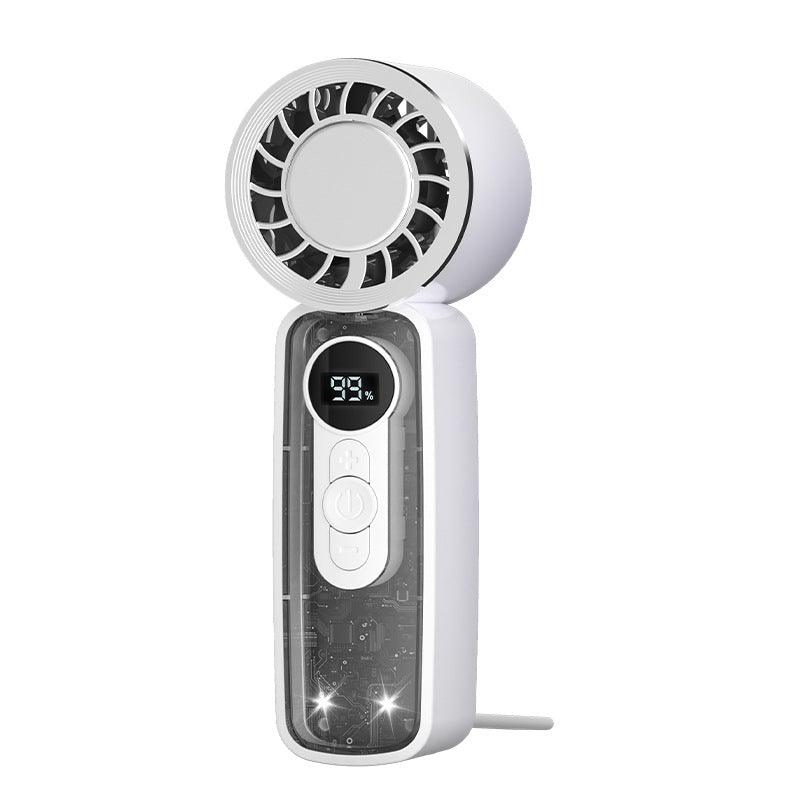 Portable Rechargeable Mini Air Conditioner with Adjustable Fan Speeds and LED Display