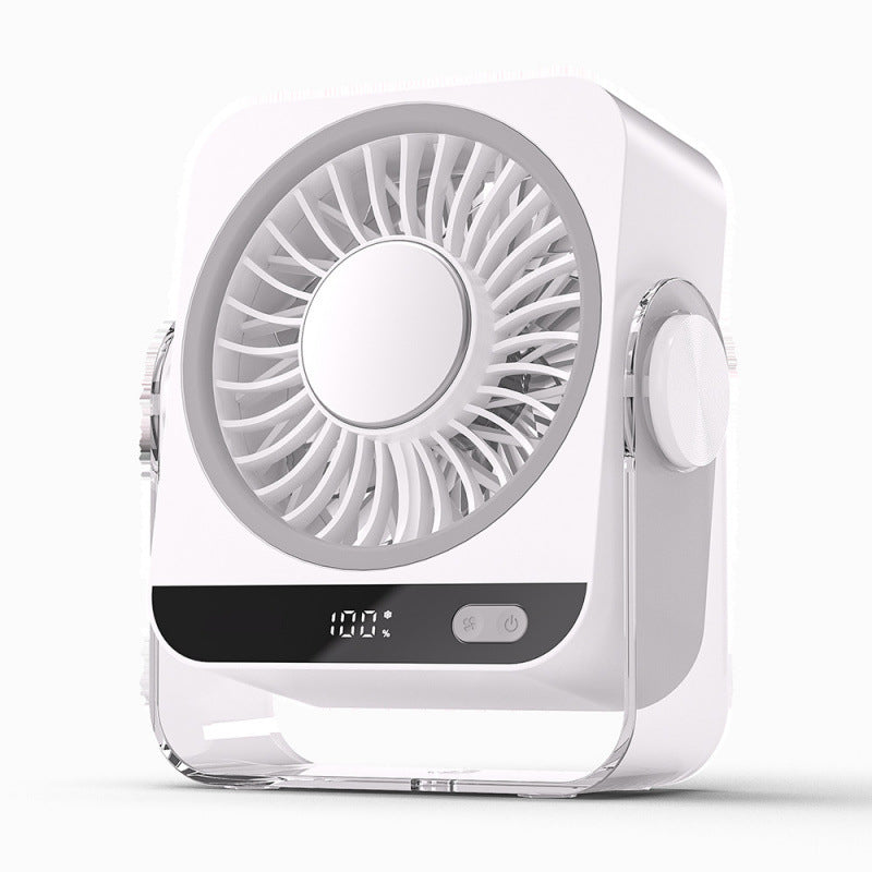 Portable Desk Fan Compact Lightweight Quiet Operation Adjustable Speed with LED Display