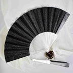 Women’s Elegant Glitter Fan Lightweight Handcrafted Cooling Accessory for Weddings and Parties