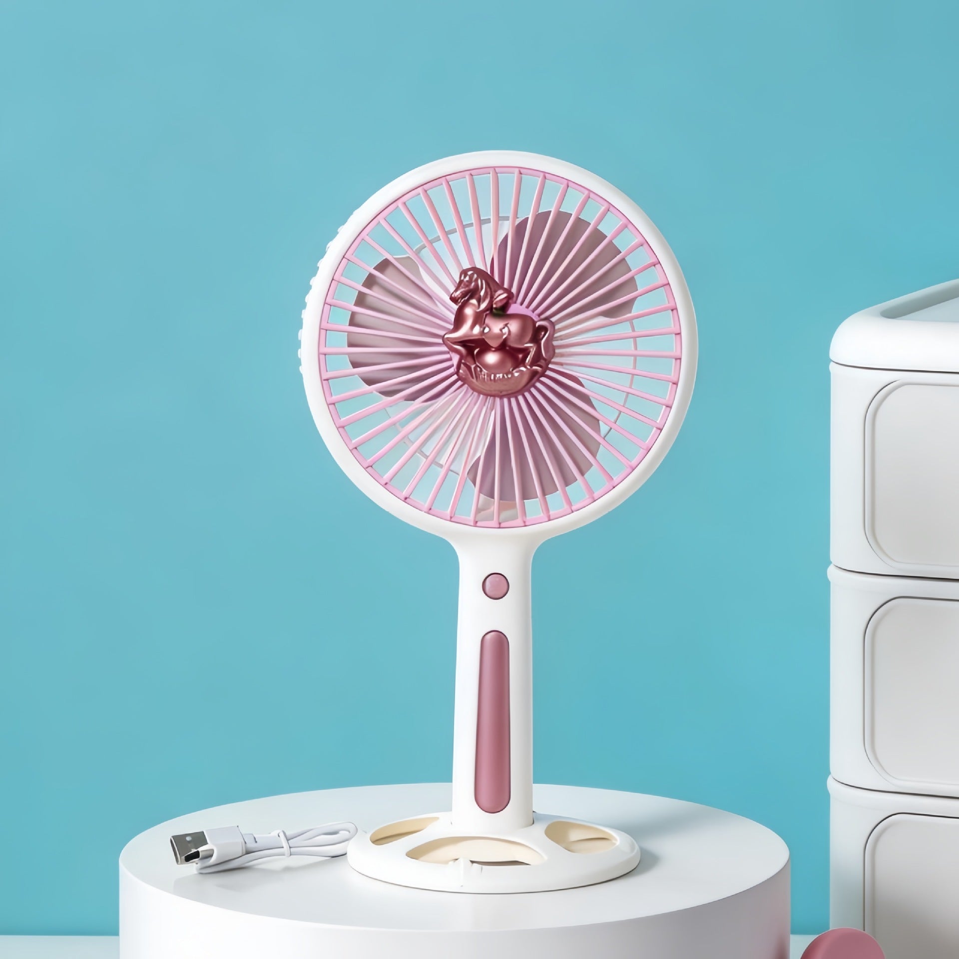 Portable Handheld Fan with Adjustable Tilt USB Rechargeable Lightweight Quiet Operation