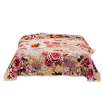 Ladies Fleece Blanket Soft Warm Floral Pattern Cozy Throw Blanket