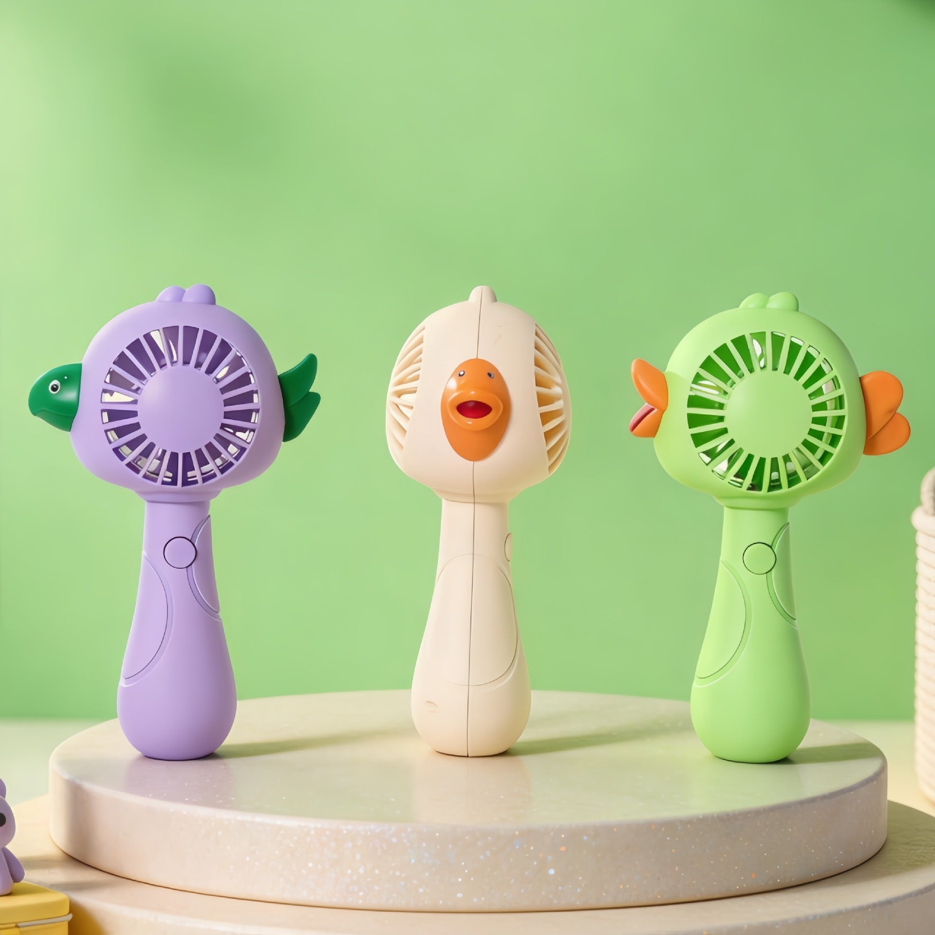 Portable Handheld Fan with Playful Bird Design Lightweight USB Rechargeable Quiet Cooling Fan for Women