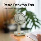 Portable Desk Fan Compact Quiet Adjustable Speed USB Powered