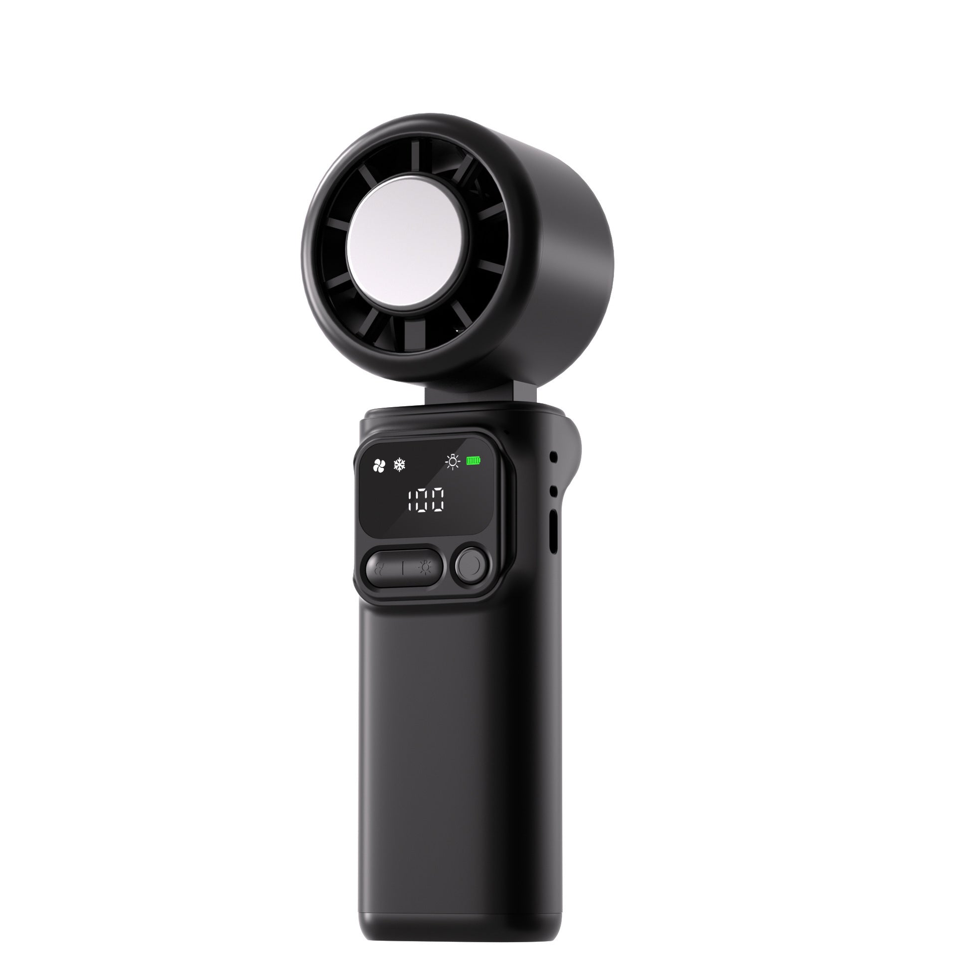 Women's Portable High-Speed Cooling Fan with Digital Display Compact Design