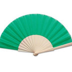 Ladies Elegant Hand Fan Lightweight Fabric Artistic Pleat Pattern Portable