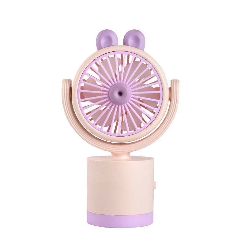 USB Rechargeable Compact Table Fan with Adjustable Tilt and Protective Grille