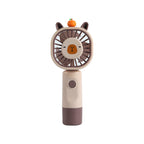 Portable Hand Fan Lightweight Cute Animal Design Battery Operated