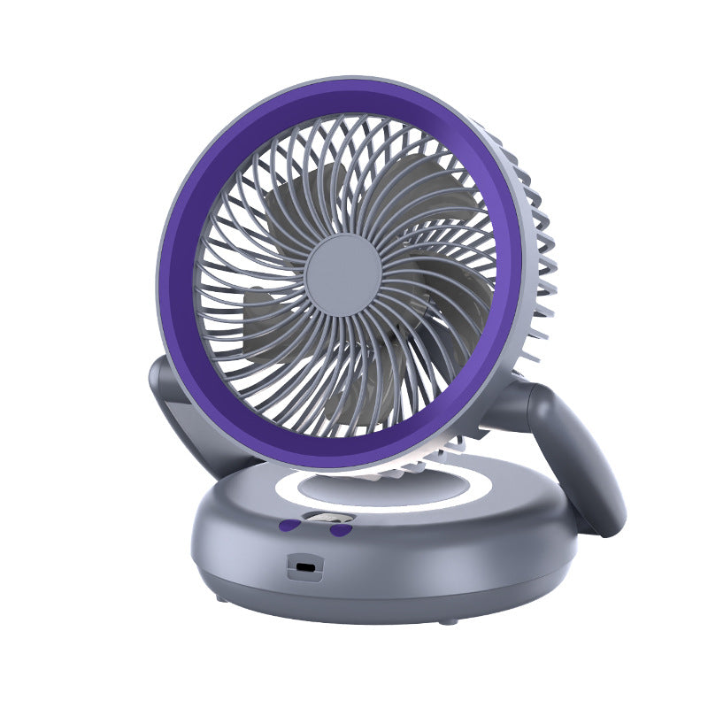 Portable Stand Fan with Smart AI Control Rechargeable Battery and Nightlight for Home or Office