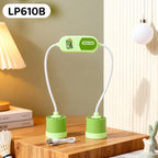 Rechargeable Portable Neck Fan Unisex Hands-Free Flexible Goosenecks Quiet Motor