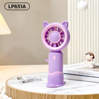 Portable USB Hand Fan for Women Compact Quiet Rechargeable with Cute Design