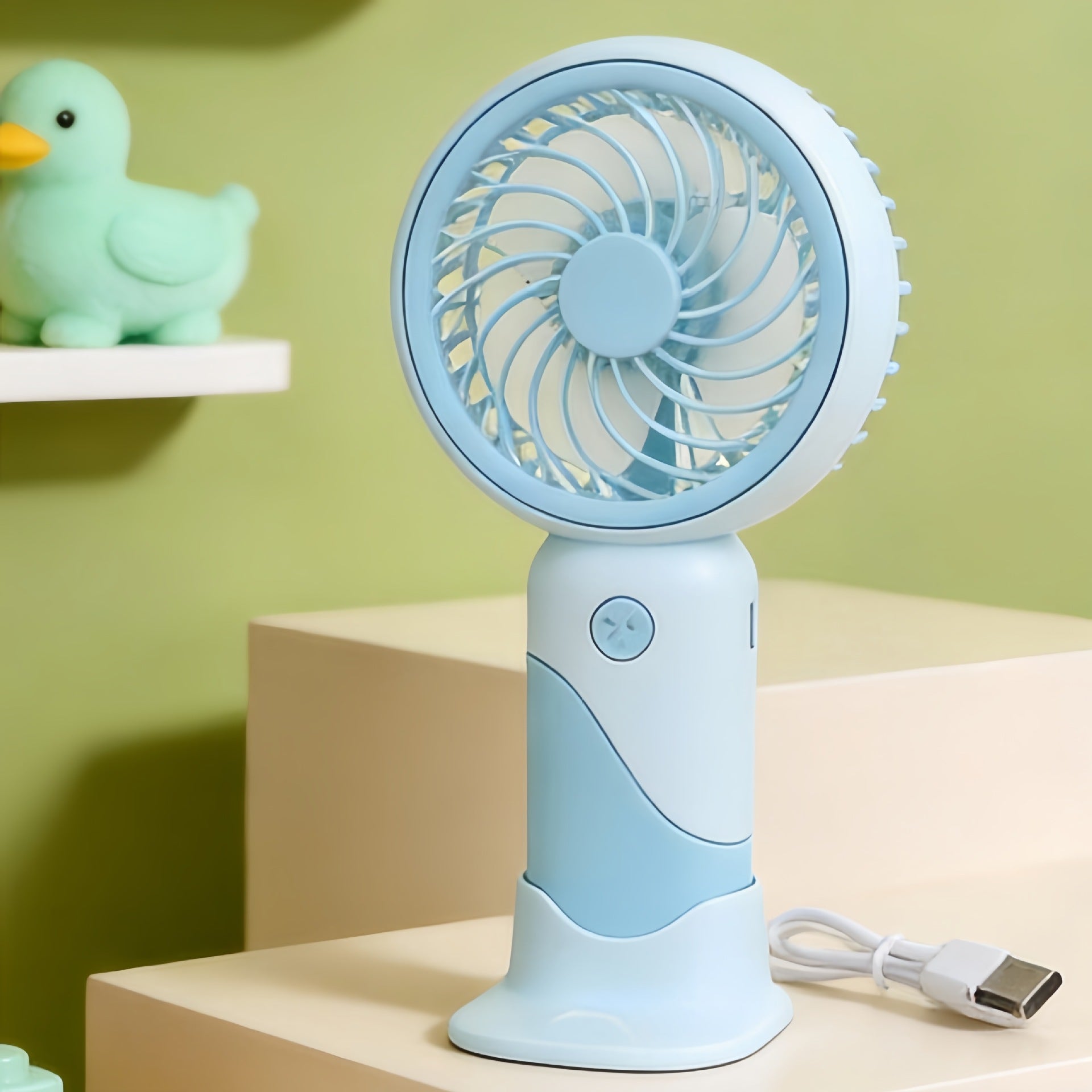 Portable Mini Fan with Flexible Mount USB Connection Compact Personal Cooling for Women