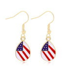 Women's Lightweight Star Earrings Enamel Flag Design Fishhook Closure Zinc Alloy
