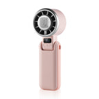 Ladies Portable Multifunctional Fan with LED Display 3-Speed Handheld Desktop