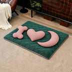 Harrow Unisex Pet Mat with Cushion Shapes Soft Padded Non-Slip Cozy Bed