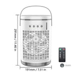 Portable Evaporative Air Cooler USB Powered Compact Personal Fan with Remote and LED Mood Light