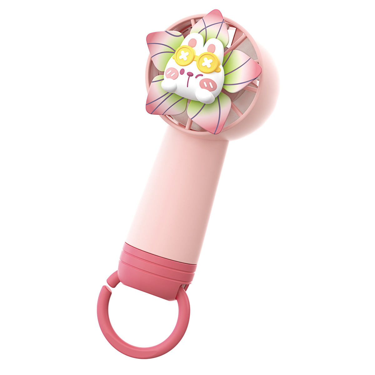 Portable Mini Fan with Animal Design USB Rechargeable Lightweight Handheld Fan for Women