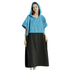 Women's Hooded Poncho Soft Microfiber Fabric with Hood and Pockets Cozy Relaxed Fit