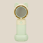 Portable Hand Fan with Integrated Mirror USB Rechargeable Lightweight Compact