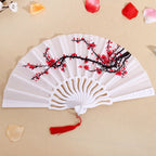 Ladies Folding Fan Handmade Elegant Floral Pattern Lightweight Accessory
