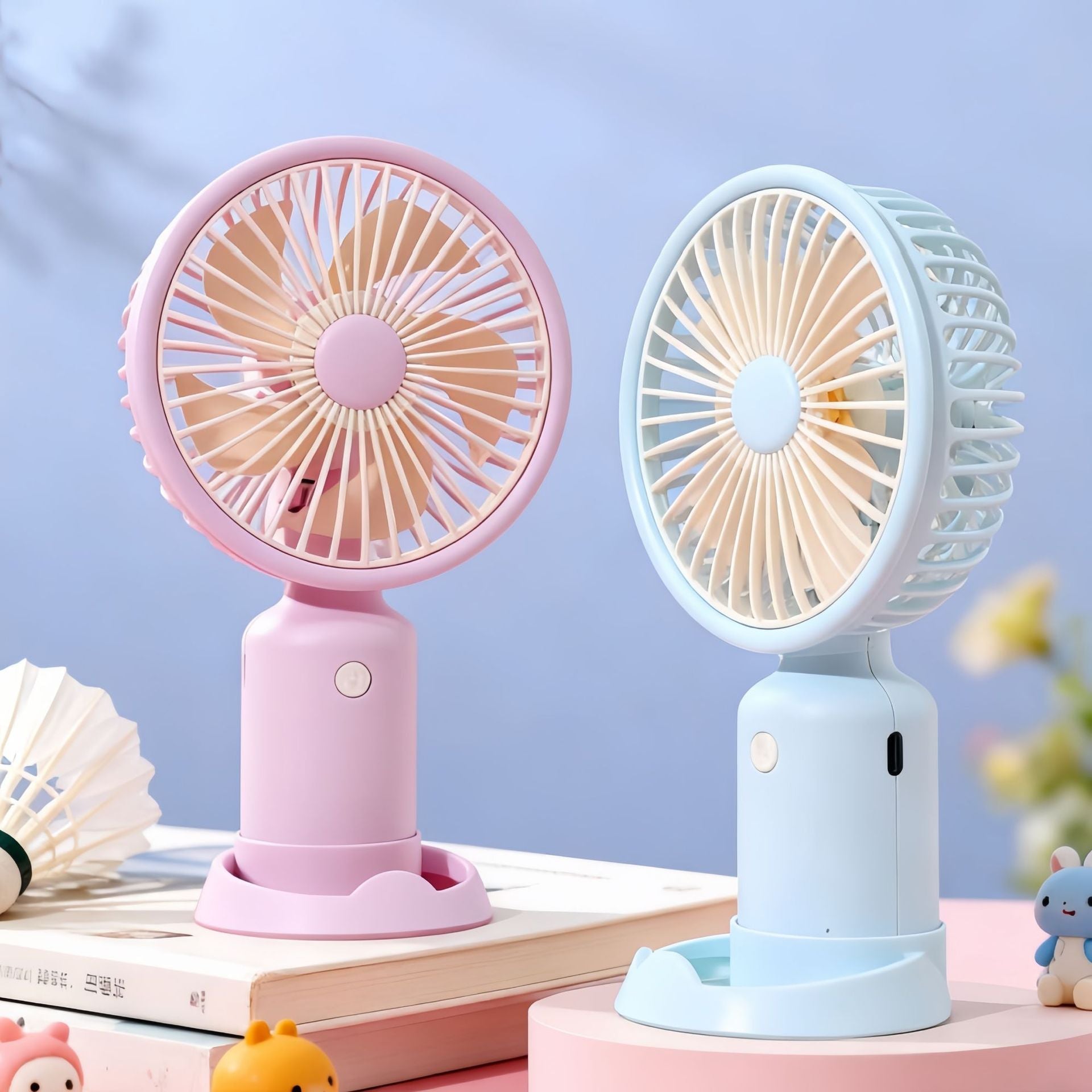 Portable USB Table Fan With Powerful Battery, Flexible Adjustable Design, Quiet Operation