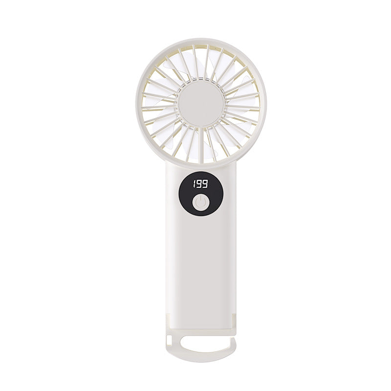 Portable Mini Fan Rechargeable Cordless Lightweight Personal Handheld Fan with Digital Display and Multiple Speeds