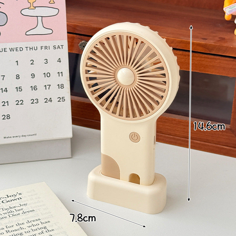 Portable USB Fan for Women Compact Desk Handheld Cooling Fan with Powerful Airflow and Stylish Design