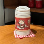 Women's Insulated Coffee Mug 350ml Spill-Proof Lid Hot and Cold Drink Tumbler
