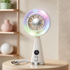 Portable Handheld Fan with USB Charging and Built-In Misting Spray Function Compact and Lightweight
