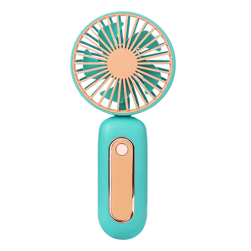 Women's Portable Mini Fan with Ergonomic Handle Rechargeable Battery Compact