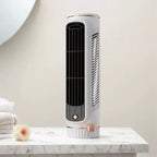 Rechargeable USB Tower Fan Compact Personal Cooling Adjustable Louvers Quiet