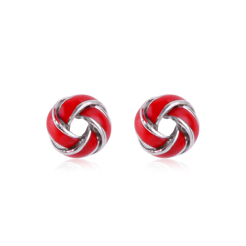 Women's Lightweight Star Earrings Enamel Flag Design Fishhook Closure Zinc Alloy