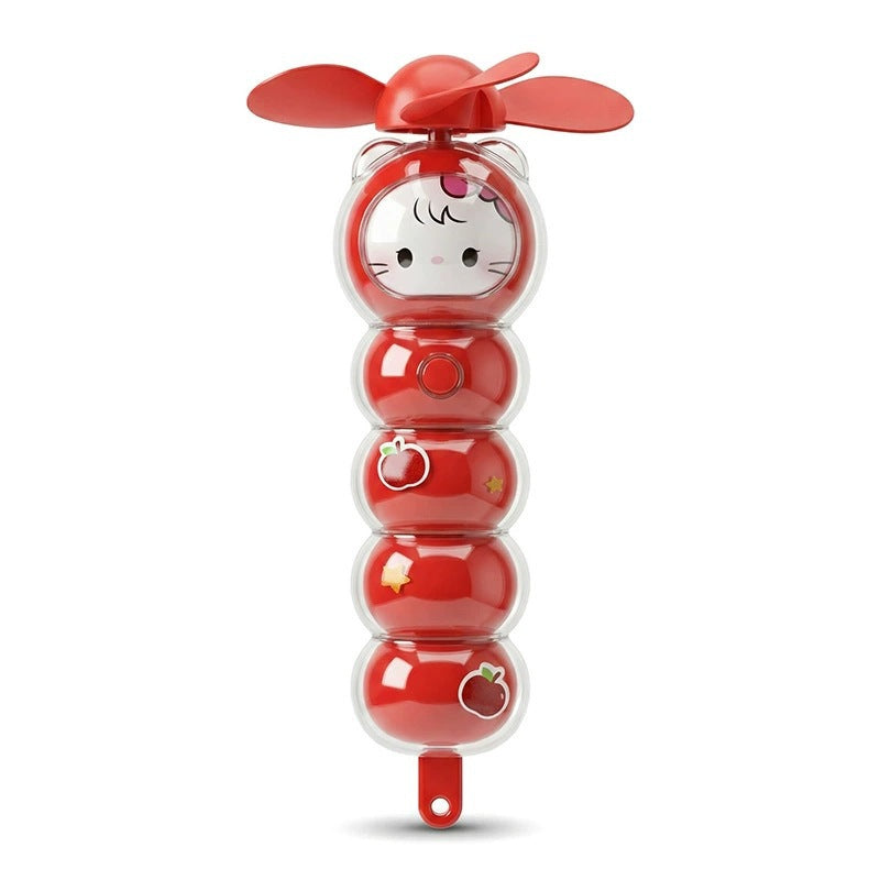 Rechargeable Portable Handheld Fan with Soft Blades and Cute Animal Head Design