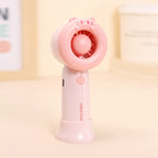 Portable Handheld Cooling Fan USB Rechargeable Cartoon Design Adjustable Speed