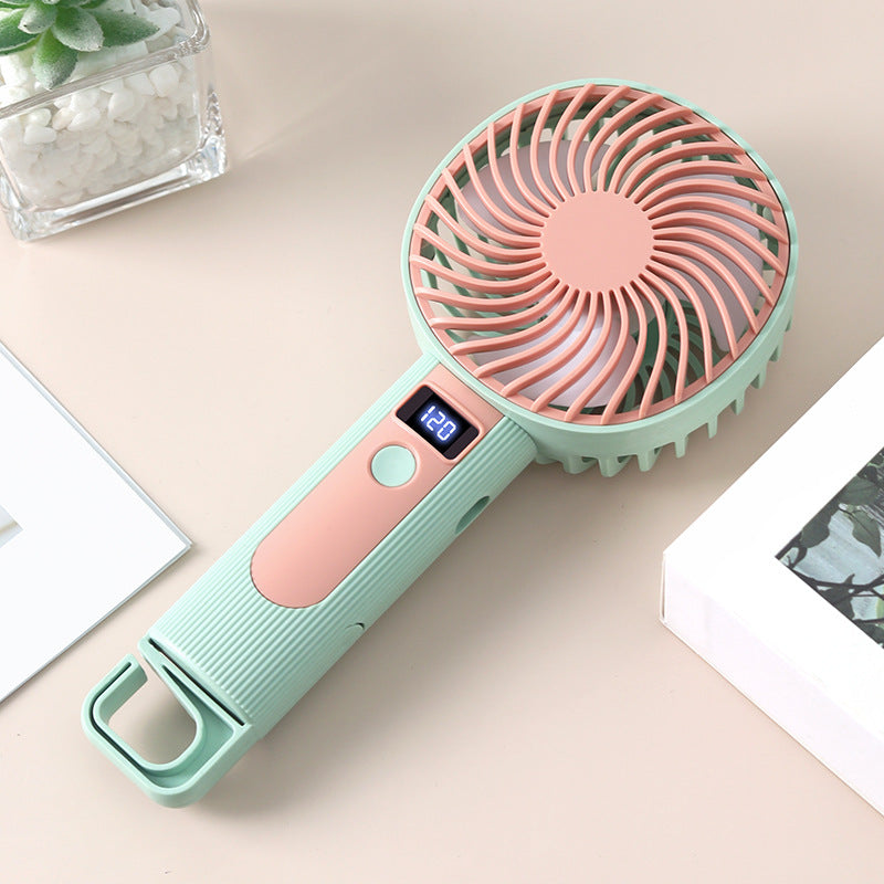 Portable Battery Operated Fan with Variable Speed Control and LED Display