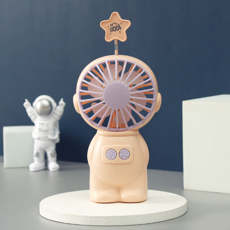 Portable Handheld Fan Playful Figurine Design Compact Quiet Summer Cooler