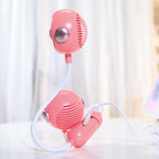 Portable Women's Neck Fan Flexible Mount USB Rechargeable Quiet Personal Cooling Fan