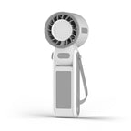 Portable Handheld Fan with Integrated Battery and Flexible Holder Compact Design